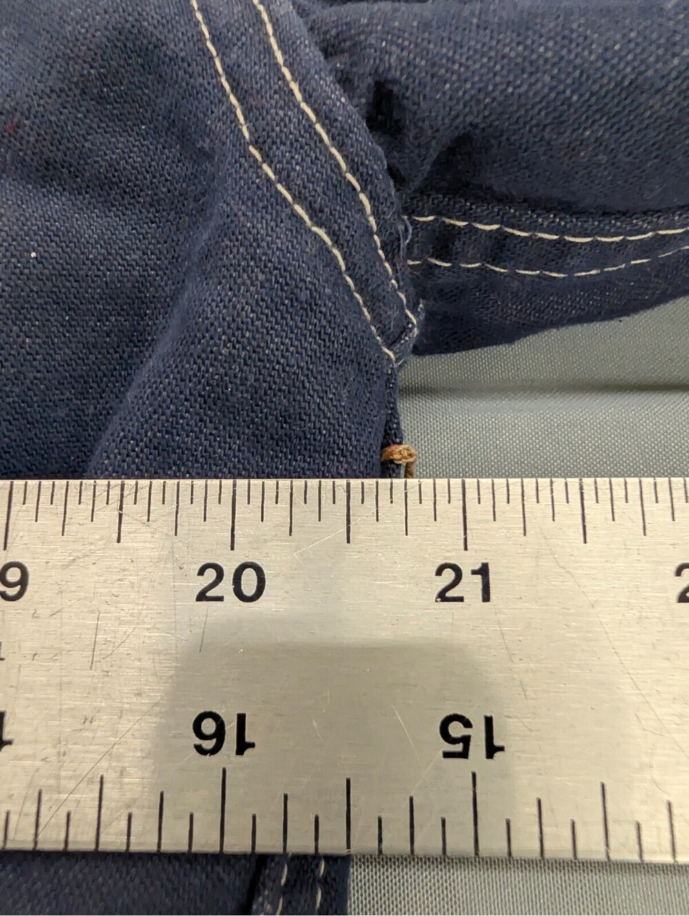 Sears Denim Chore Jacket Small Corduroy Collar Blanket Lined - Picture 10 of 11